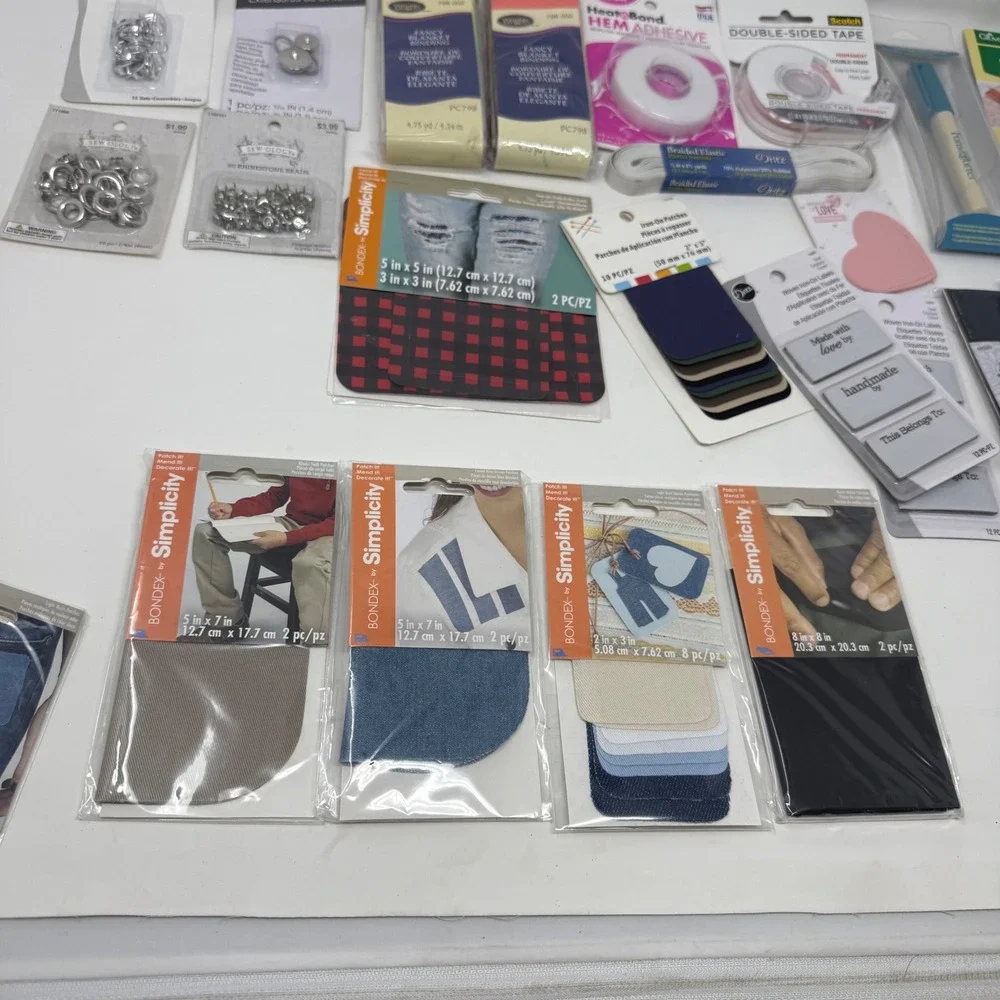 Lot of Simplicity Bondex Patches Dritz Labels‎ Clover Tools - Sewing Mending